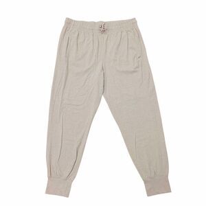 Pact Jogger Pajama Pants Womens Large Oat Organic Cotton Stretch Loungewear